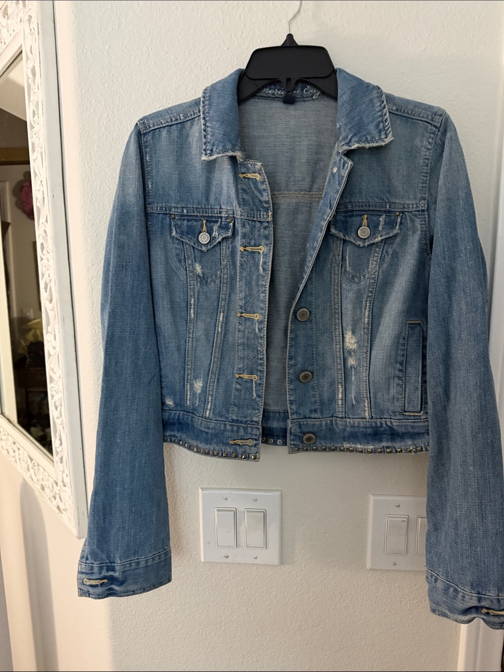 American Eagle Outfitters Light Blue Denim Jacket
